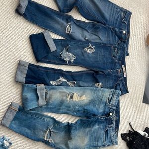 3 pairs of modern jeans ripped Zara 24-25 size